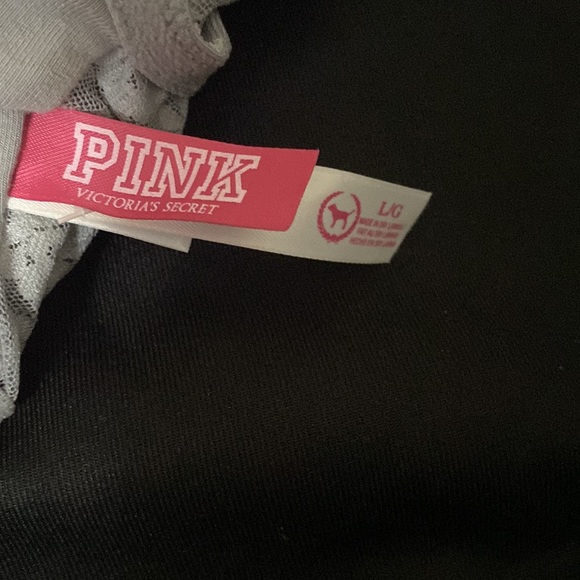 PINK Lace Bandeau - Gray Lace - Large - Picture 6 of 8